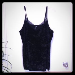 Cami style velvet tank